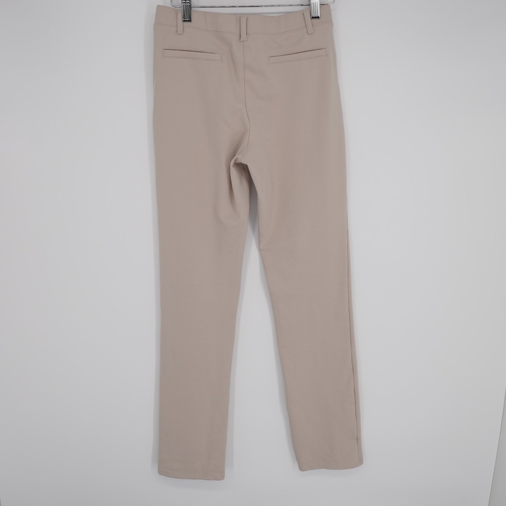 Quince Ponte Knit Pants Womens Small Beige Stretch Straight Leg Work Comfort - Picture 3 of 14